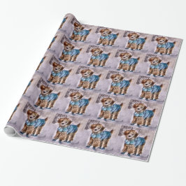 Poodle Christmas Art Geschenkpapier
