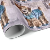 Poodle Christmas Art Geschenkpapier (Rolleneckpunkt)