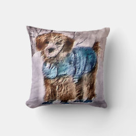 Poodle Christmas Art Kissen