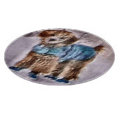 Poodle Christmas Art Schneidebrett (Ecke)