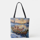 Poodle Christmas Boat Holiday Tasche (Rückseite)
