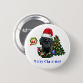 Poodle Christmas Button (Vorne & Hinten)