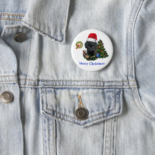 Poodle Christmas Button (Beispiel)
