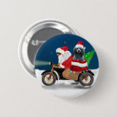 Poodle Christmas Button (Vorne & Hinten)