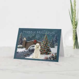 Poodle Christmas Card Abend Feiertagskarte