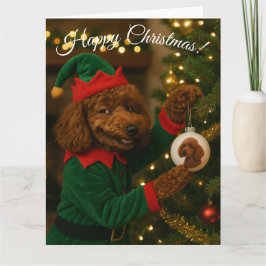 Poodle Christmas card Karte