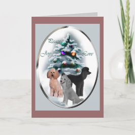Poodle Christmas Cards Geschenke Feiertagskarte