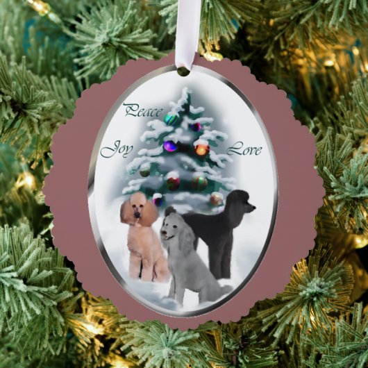 Poodle Christmas Cards Geschenke Ornament Karte (Insitu (Baum))