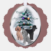 Poodle Christmas Cards Geschenke Ornament Karte (Vorderseite)
