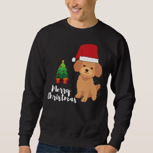Poodle Christmas Classic Sweatshirt (Vorderseite)