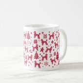 Poodle Christmas Design Kaffeetasse (VorderseiteRechts)