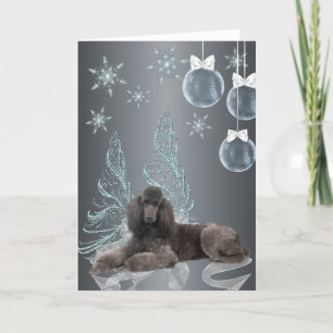 Poodle Christmas Feiertagskarte