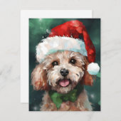 Poodle Christmas Feiertagskarte (Vorne/Hinten)