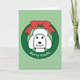 Poodle Christmas Feiertagskarte
