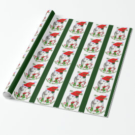 Poodle Christmas froh Geschenkpapier