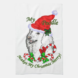 Poodle Christmas froh Handtuch