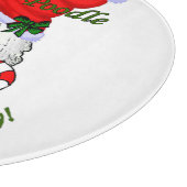 Poodle Christmas froh Schneidebrett (Ecke)