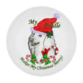 Poodle Christmas froh Schneidebrett