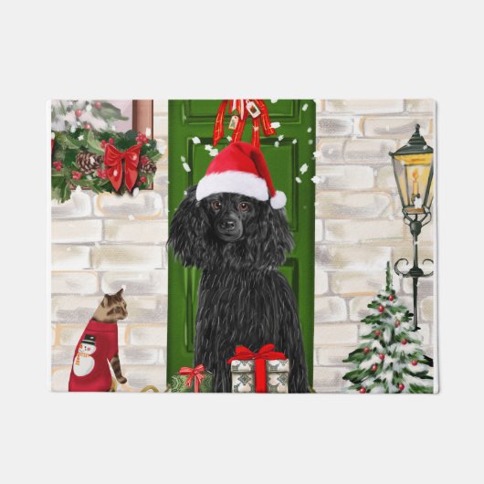 Poodle Christmas Fußmatte (Vorderseite)