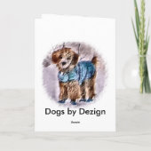 Poodle Christmas Geschenke Feiertagskarte (Rückseite)