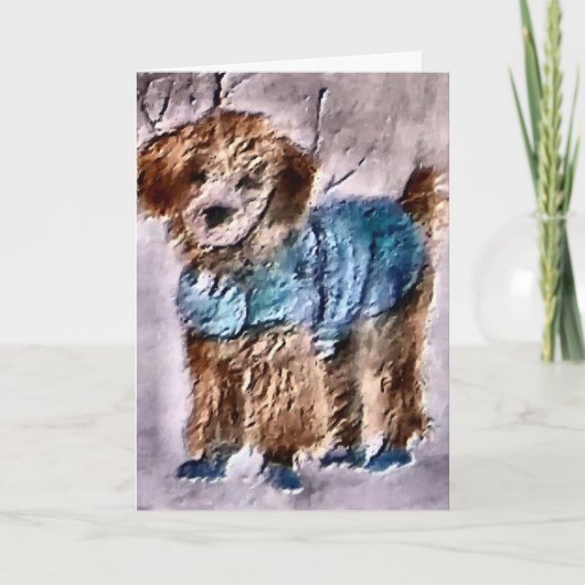 Poodle Christmas Geschenke Feiertagskarte (Vorderseite)