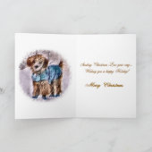 Poodle Christmas Geschenke Feiertagskarte (Innenseite)
