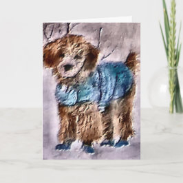 Poodle Christmas Geschenke Feiertagskarte