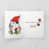 Poodle Christmas Geschenke Feiertagskarte (Innenseite)