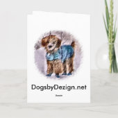 Poodle Christmas Geschenke Feiertagskarte (Rückseite)