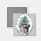 Poodle Christmas Geschenke Magnet (Vorderseite/Rückseite)