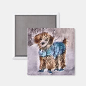 Poodle Christmas Geschenke Magnet (Vorderseite/Rückseite)