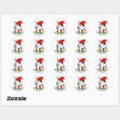Poodle Christmas Geschenke Runder Aufkleber (Blatt)