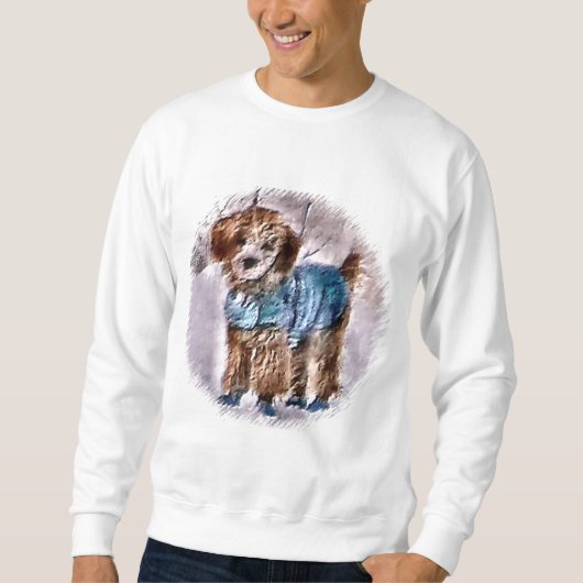 Poodle Christmas Geschenke Sweatshirt (Vorderseite)