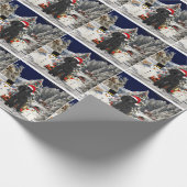 Poodle Christmas Geschenkpapier (Ecke)