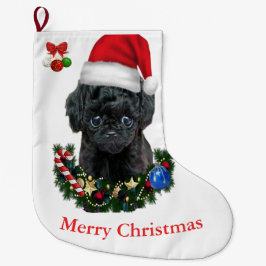 Poodle Christmas Großer Weihnachtsstrumpf