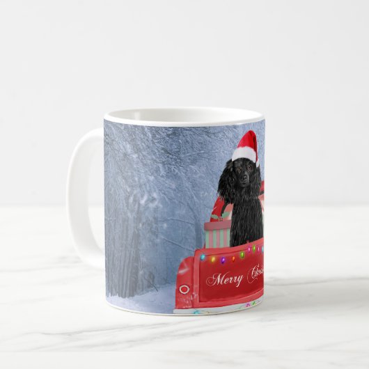 Poodle Christmas Kaffeetasse (Vorderseite Links)