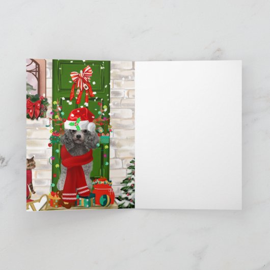Poodle Christmas Karte (Innenseite)