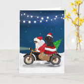 Poodle Christmas Karte (Gelbe Blume)