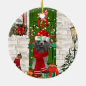 Poodle Christmas Keramik Ornament (Hinten)