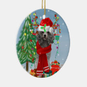 Poodle Christmas Keramik Ornament (Rechts)
