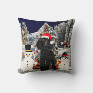 Poodle Christmas Kissen