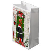 Poodle Christmas Kleine Geschenktüte (Rückseite Schrägansicht)