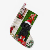 Poodle Christmas Kleiner Weihnachtsstrumpf (Vorderansicht (hängend))