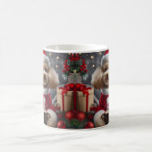 Poodle Christmas Mug – Cute Dog with Santa Hat Kaffeetasse (Mittel)