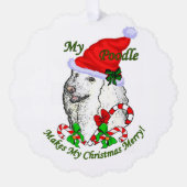 Poodle Christmas Ornament Karte (Vorderseite)