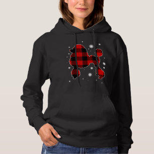 Poodle Christmas Pajama Dog Buffalo Karierten Xmas Hoodie