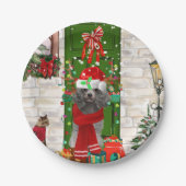 Poodle Christmas Pappteller (Vorderseite)