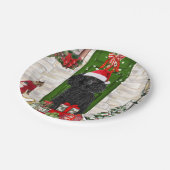 Poodle Christmas Pappteller (Schrägansicht)