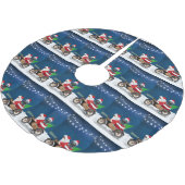 Poodle Christmas Polyester Weihnachtsbaumdecke (Schrägansicht)