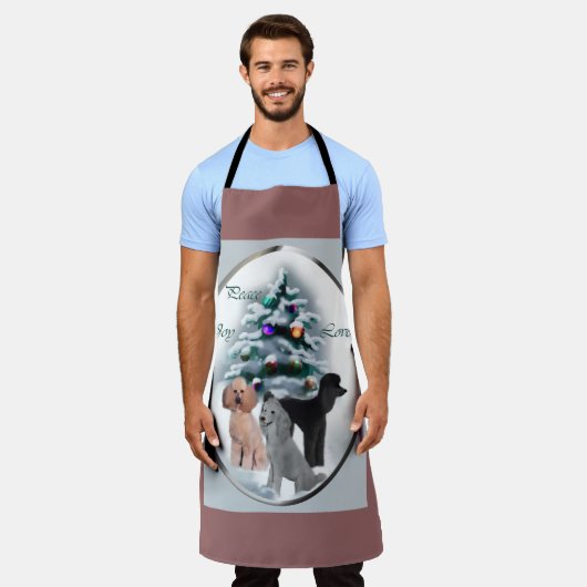 Poodle Christmas Schürze (Getragen)